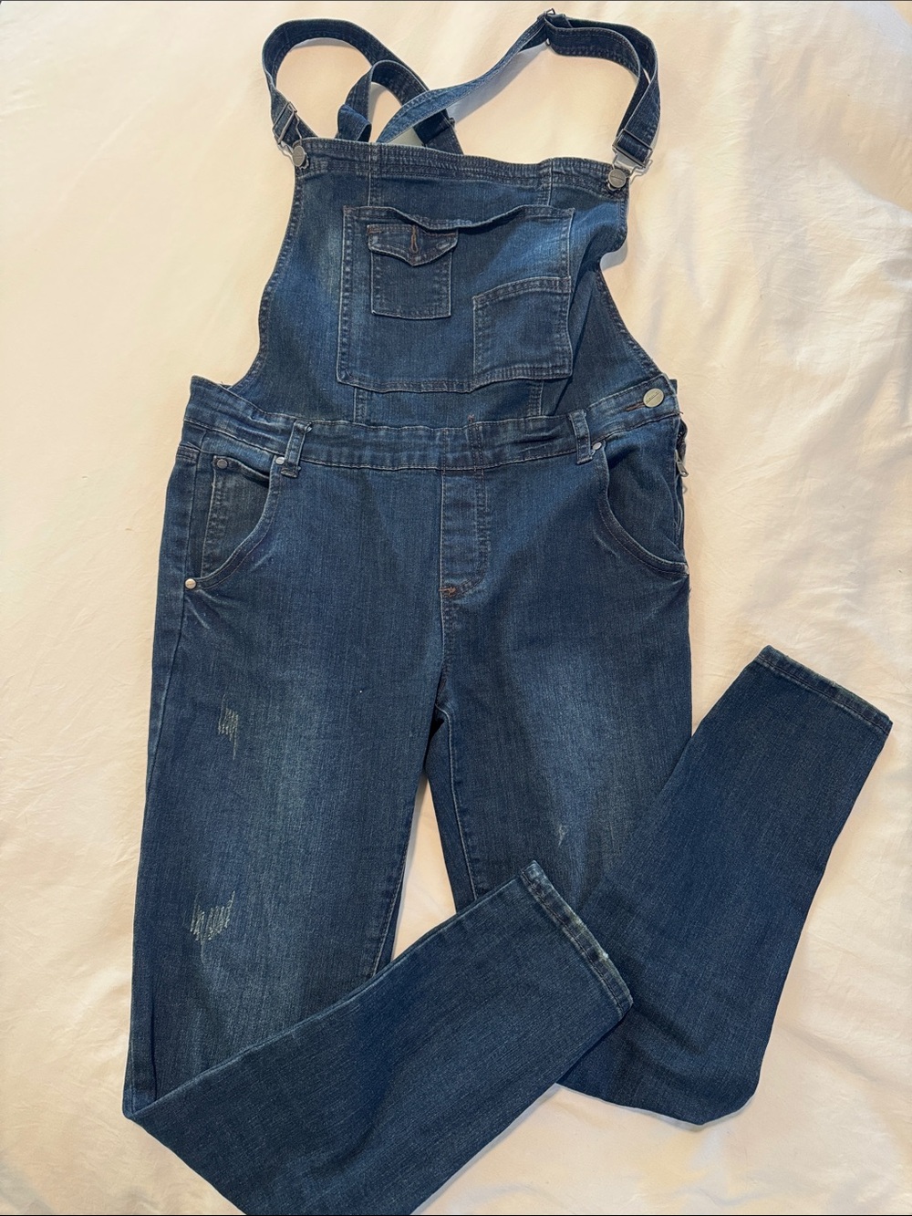 Women’s Dark Blue Denim Overalls Jeans